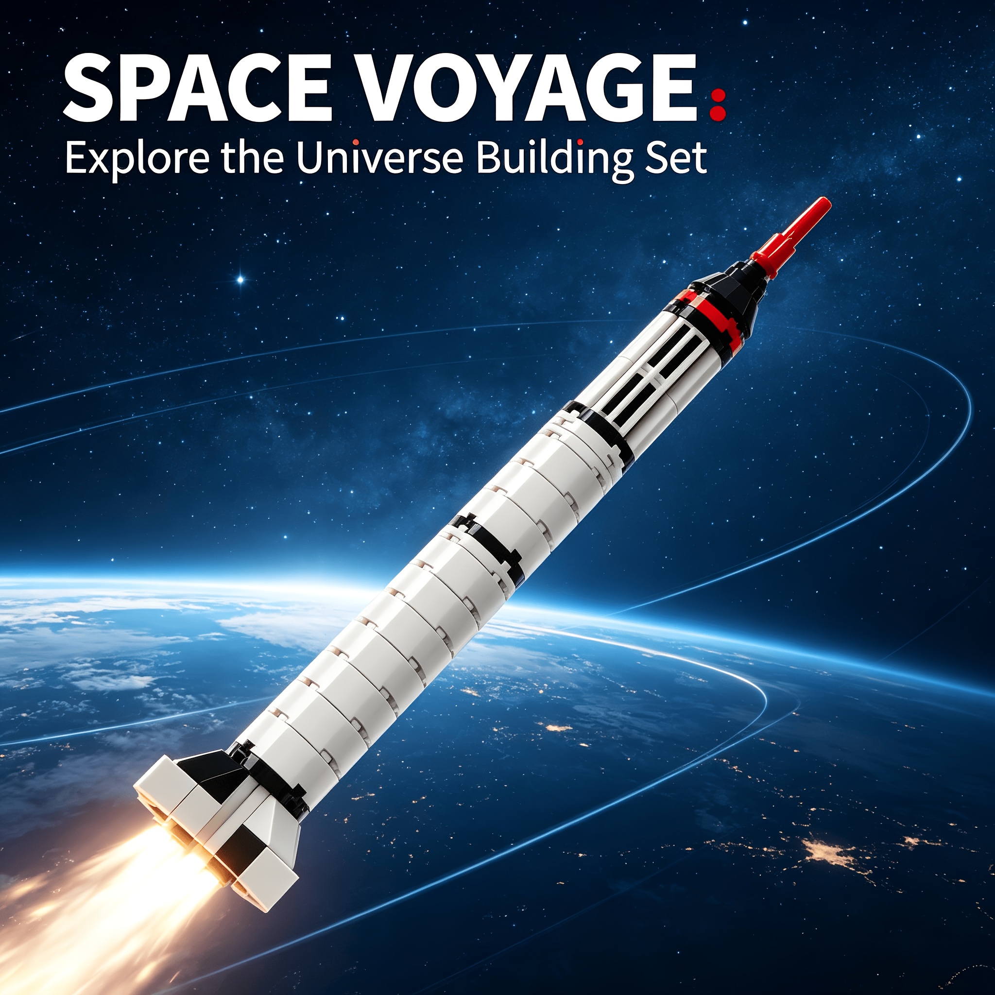 Deep Space Rocket Building Block Model