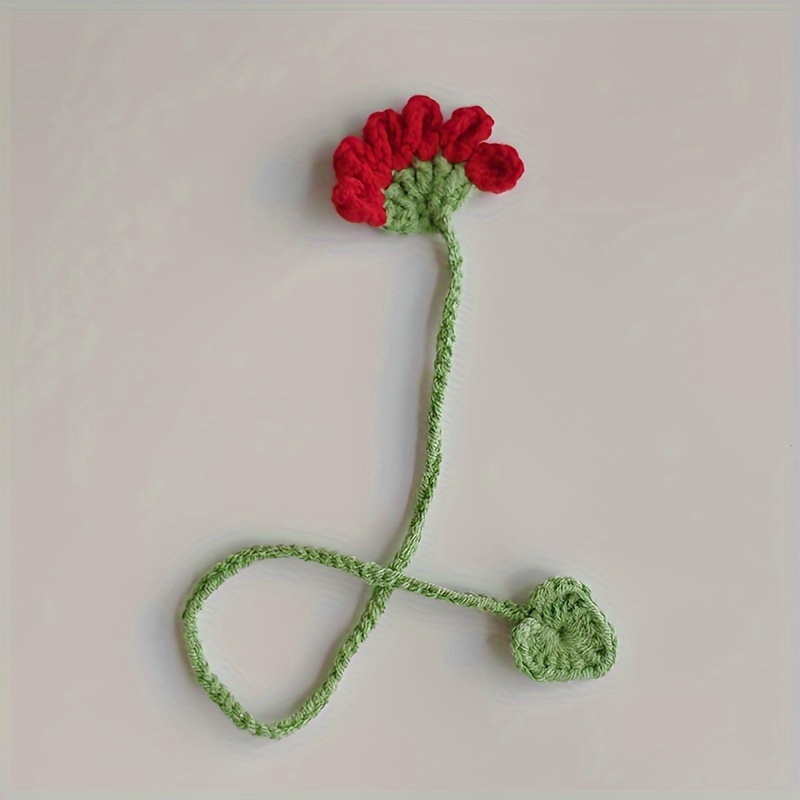 Handmade Crochet Flower Bookmark - Reading Accessory, Perfect Gift For , Home Decor Office Supplies, Set Of 1