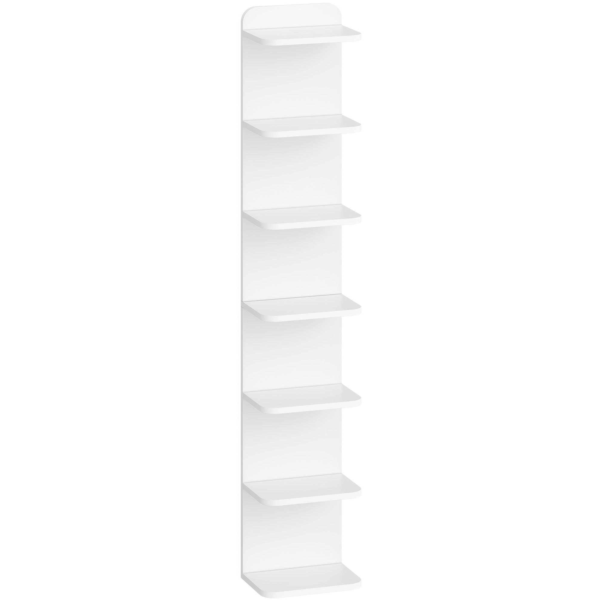 TEMU 7-tier Modern Minimalist Vertical Shelving Unit - Wall-mounted Floating Bookcase Suitable For Living Room, Bedroom, Study, Space- Shelf With