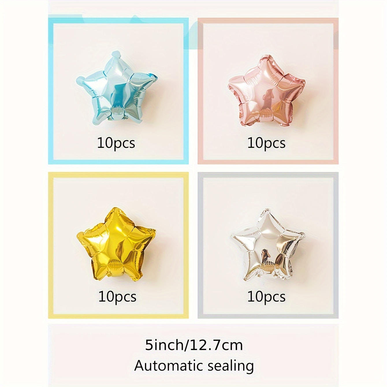 Image of 20pcs/40pcs Mini Balloon Set - 5-inch Five-pointed Star Decoration For Birthdays, Anniversaries And Many Other Occasions - Versatile Party Supplies
