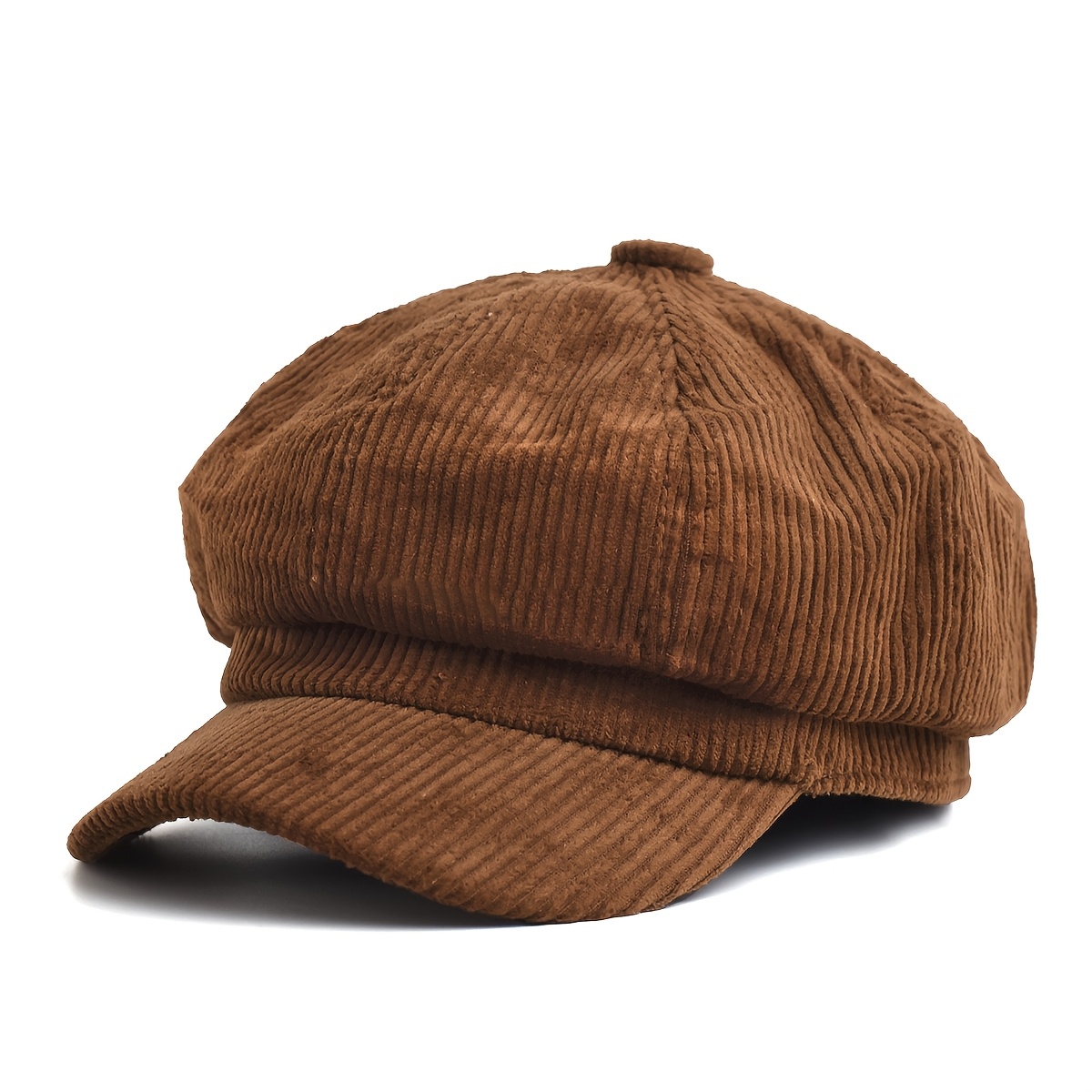 corduroy newsboy cap female coffee vintage hat women autumn - Temu
