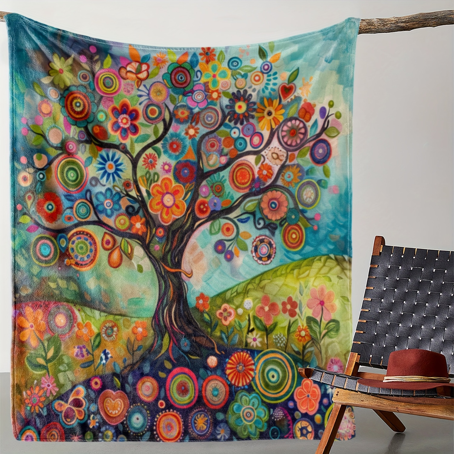 

Vintage Print Blanket: Soft And Comfortable For Sofa, Bed, Car, Office, Camping, And All Seasons - Suitable For All Occasions