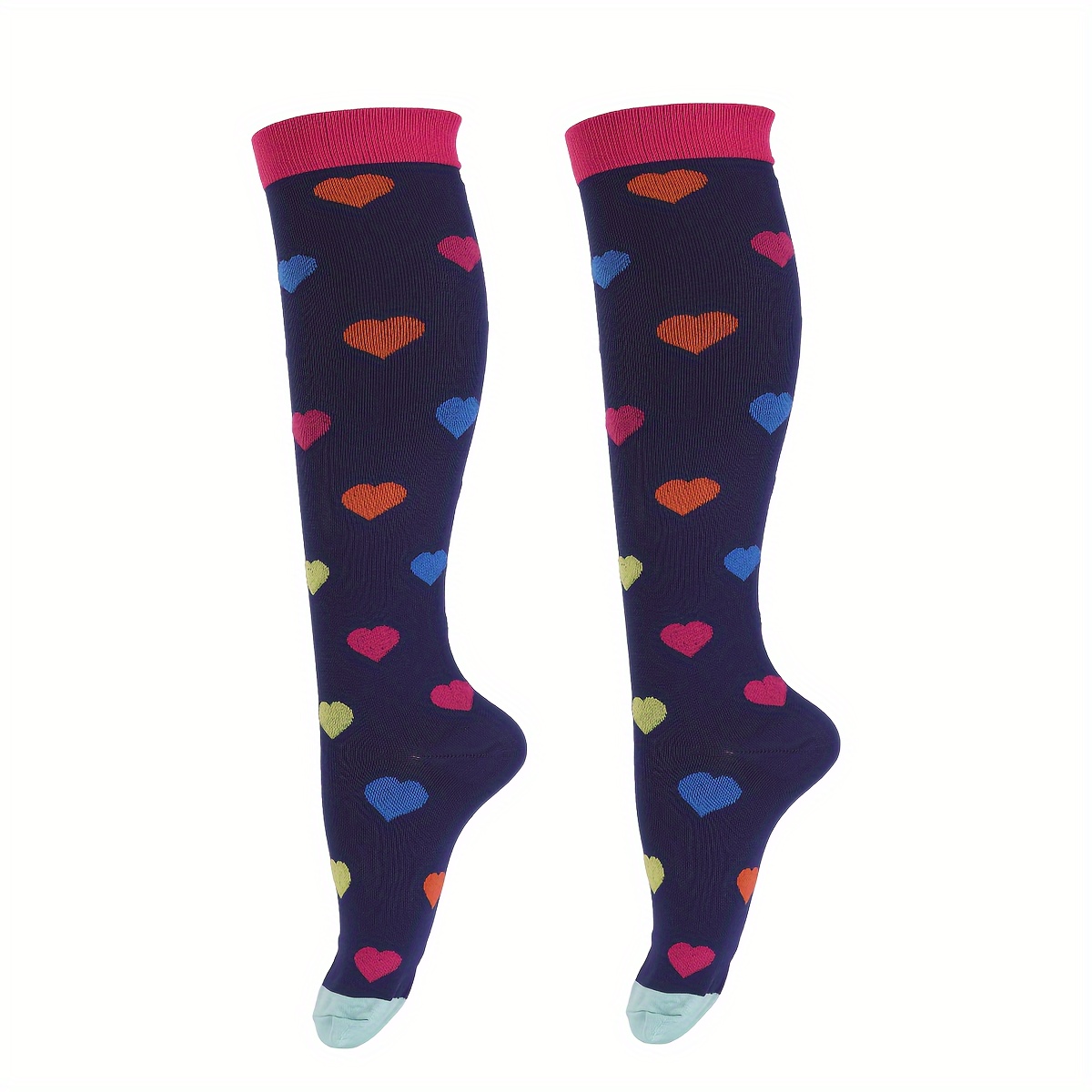 Compression Socks For Women Men 15-20 MmHg Support For Nurses Travel Running Athletic Undersea Shark Compression Stockings Support Socks