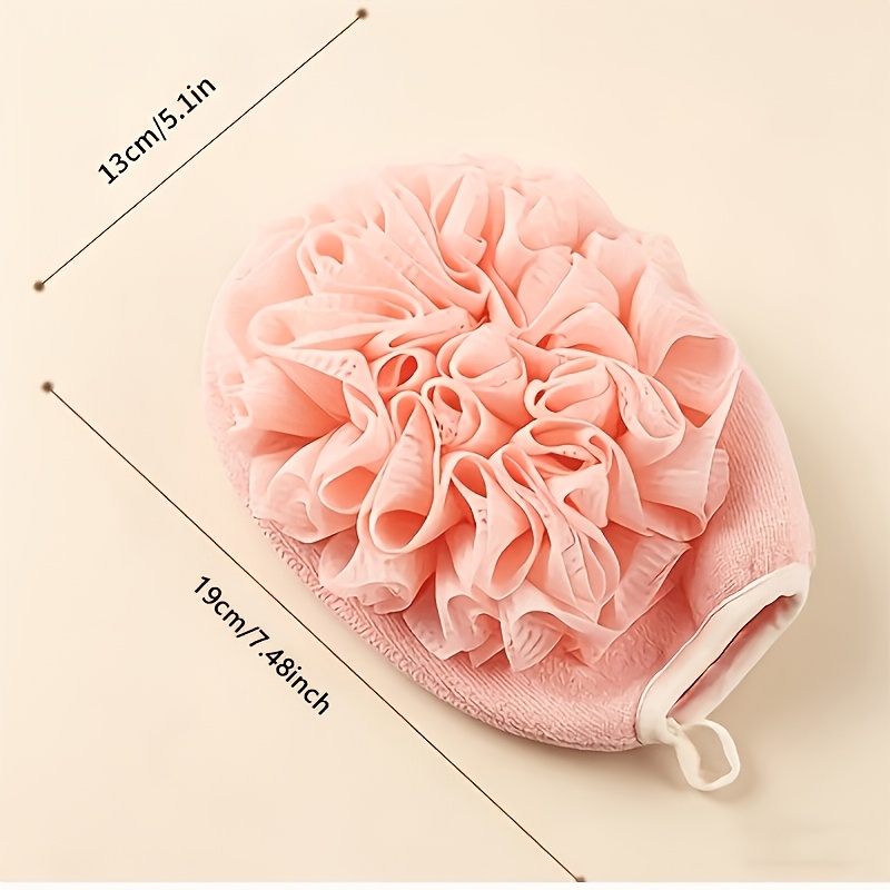 Bath Flower Glove & Hook Set, 2pcs for Exfoliation