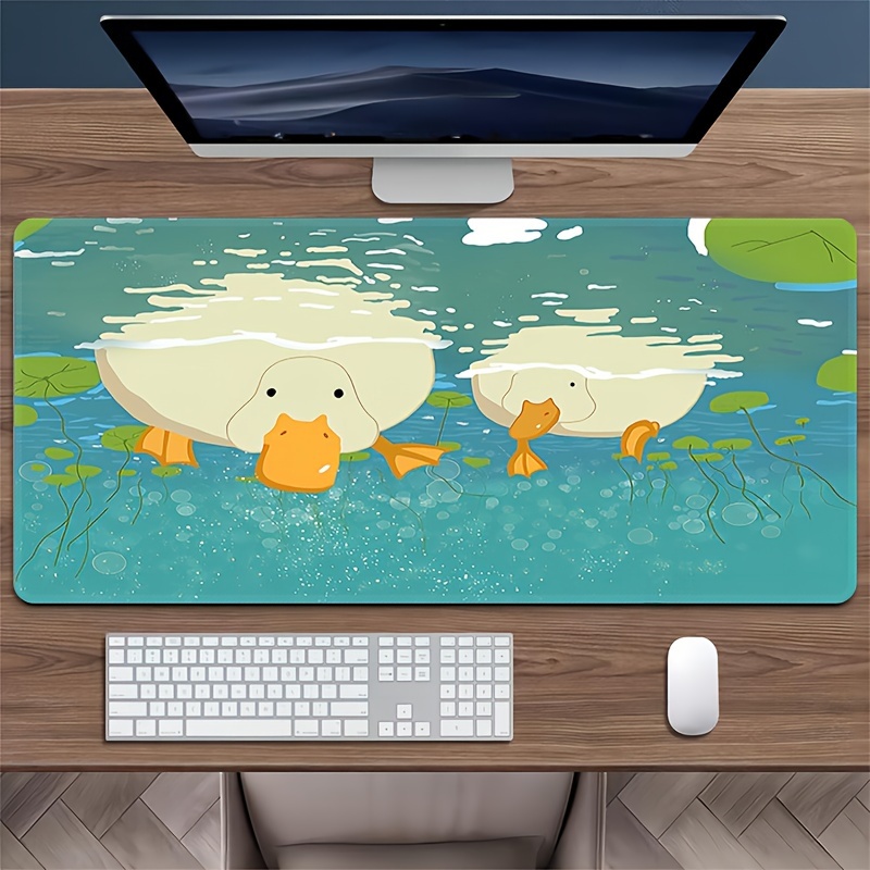 

Swimming Duck Large Mouse Pad - Non-slip, Durable Stitched Edge Natural Rubber Desk Mat For Office, Gaming & Study - Cute Abstract Design, Perfect Gift For Boyfriend/girlfriend
