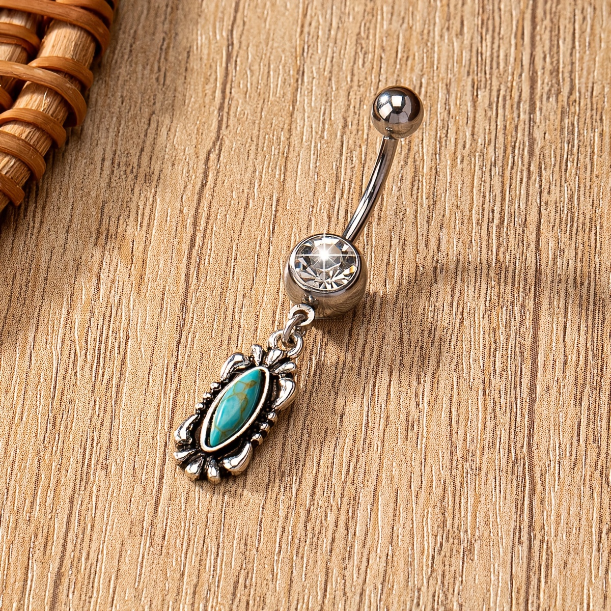 Cactus belly store button ring