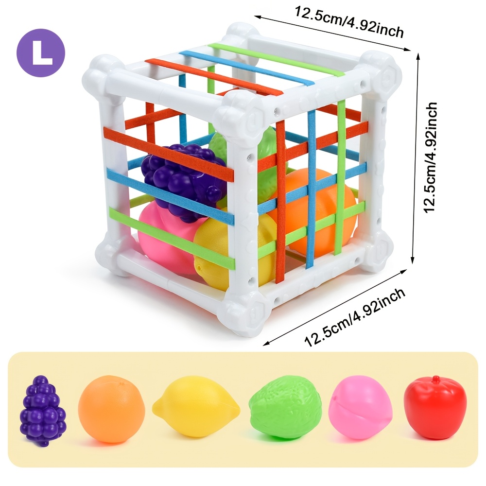 Image of 7pcs Kids Educational Cube Shape Matching Stacking Learning Toys Colorful Blocks Sorting Game Baby