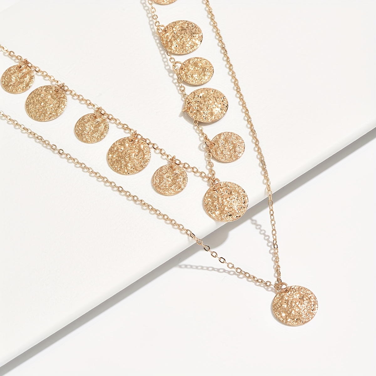 1pc womens geometric coin stackable necklace Temu Mauritius