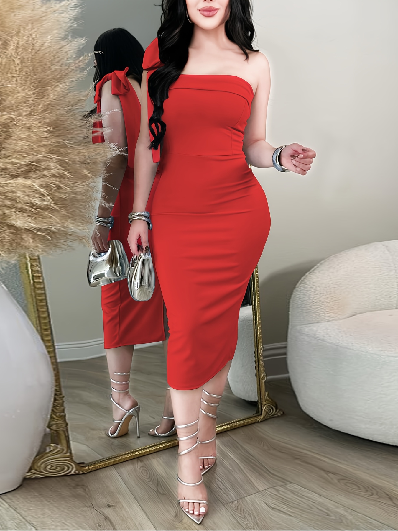sleeveless women's bright red off the shoulder dress sally usa red coctail evening sz s dress one shoulder sleeveless stretch