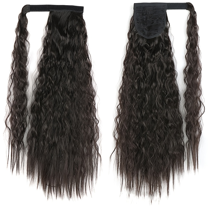 TEMU Strap Ponytail Hairpiece, Featuring Trendy Cornrow-inspired Wavy Long Curls. , In To Add Volume. Designed Specifically For Women, Casual Attire,