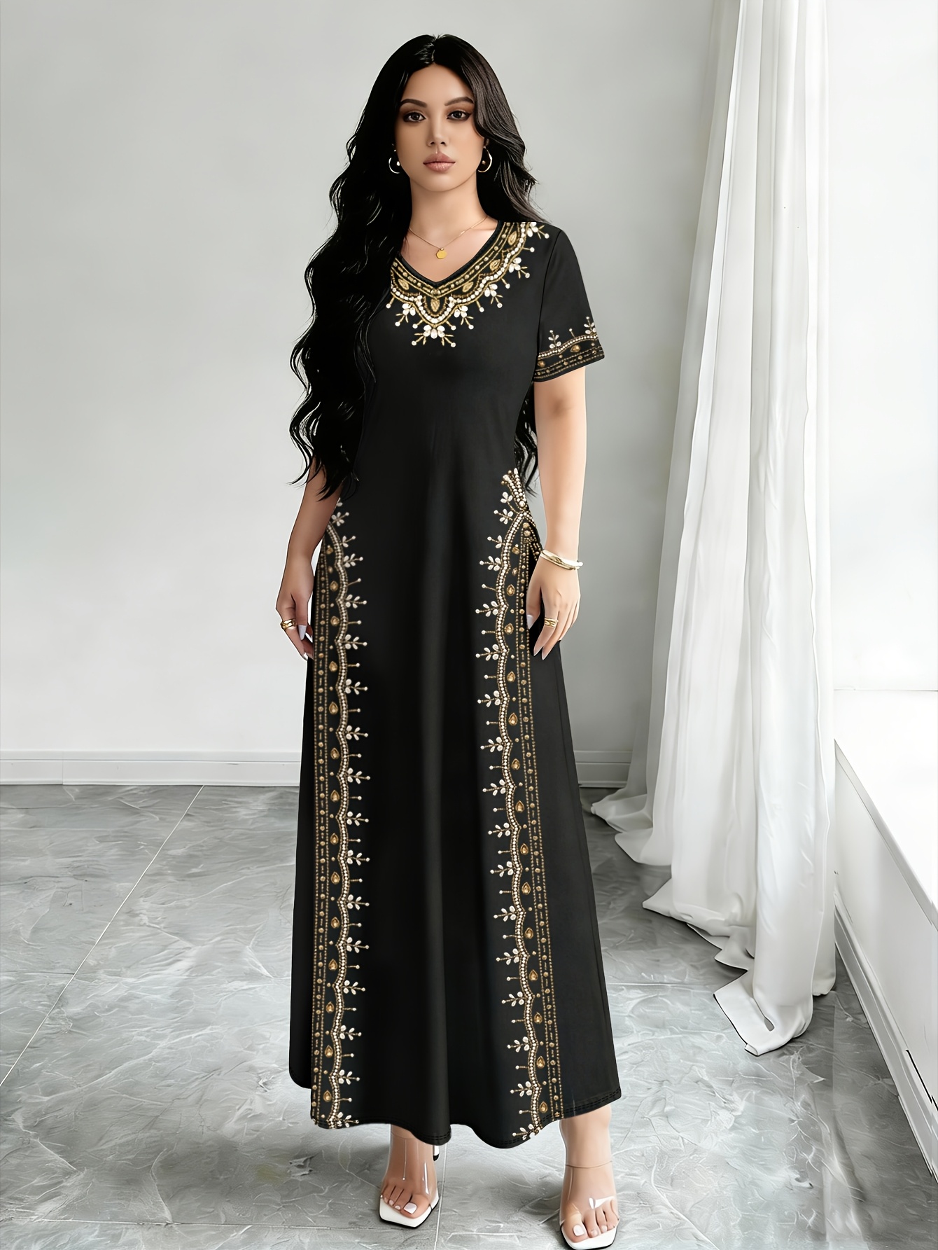 green emerald velvet dress Black designer indian dress with dupatta main image 1