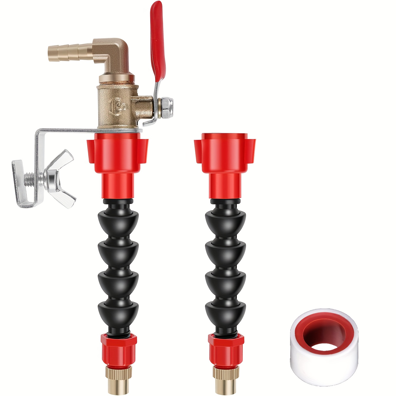 TEMU 3pcs/set Dust Remover Water Sprayer For Cutting Machine - Misting System Nozzle With 1 Spare Pipe & 1 Roll Material Tape, Coolant Misting Tool