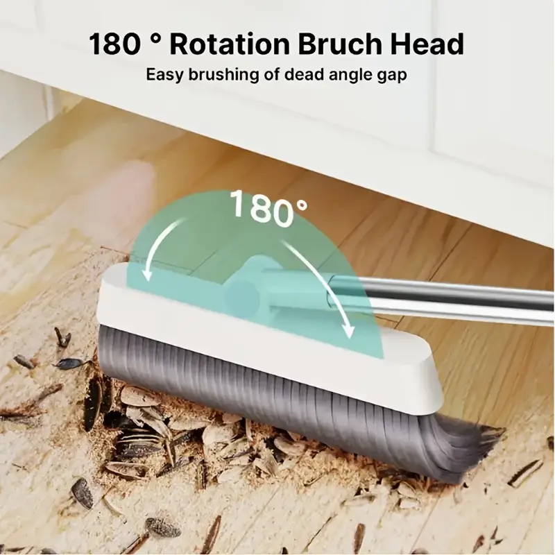 1pc 3 in 1 broom dustpan floor brush set heavy duty long handled for cleaning in bedrooms bathrooms kitchens living rooms and outdoors Product details 1