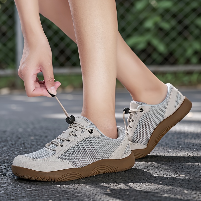 Plus Size Wide Fit Walking Shoes, Lightweight Breathable