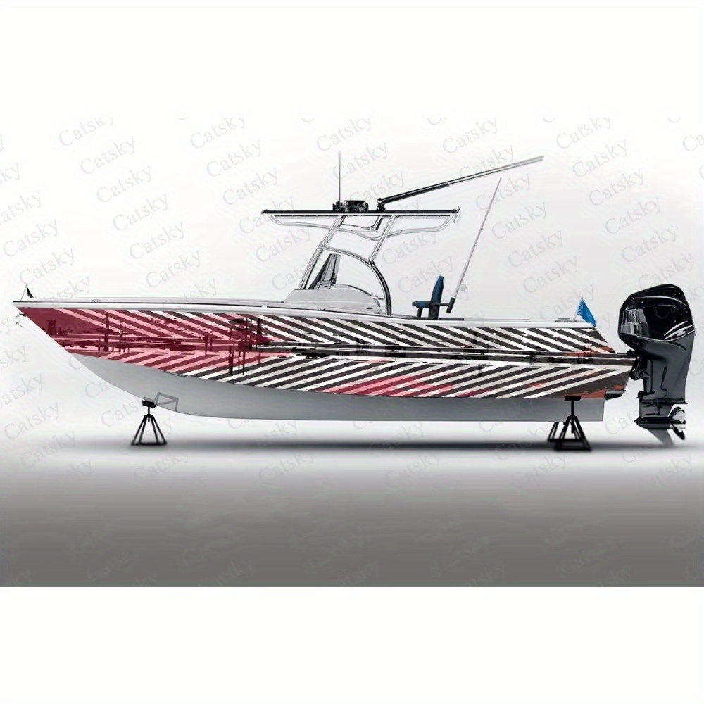 Vector Color Bar Geometric Abstract Boat Sticker Wrap