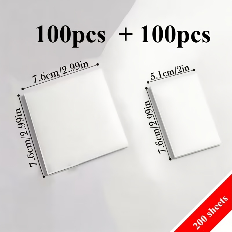 TEMU 200pcs Transparent Sticky Note Set, 2 Size Combinations, Smooth Writing, Self-adhesive Semi-transparent Notes For Book Annotations, Suitable For