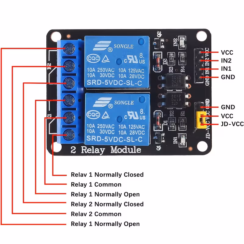 2 יחידות 5v 2-ערוצים מודול לוגיקת ממסר שחור עם אופטו-קאופלר לוח הרחבה טריגר רמה נמוכה תואם ל-8051, avr, pic, dsp, arm, , לוגיקה ttl וכו פרטי מוצר 5