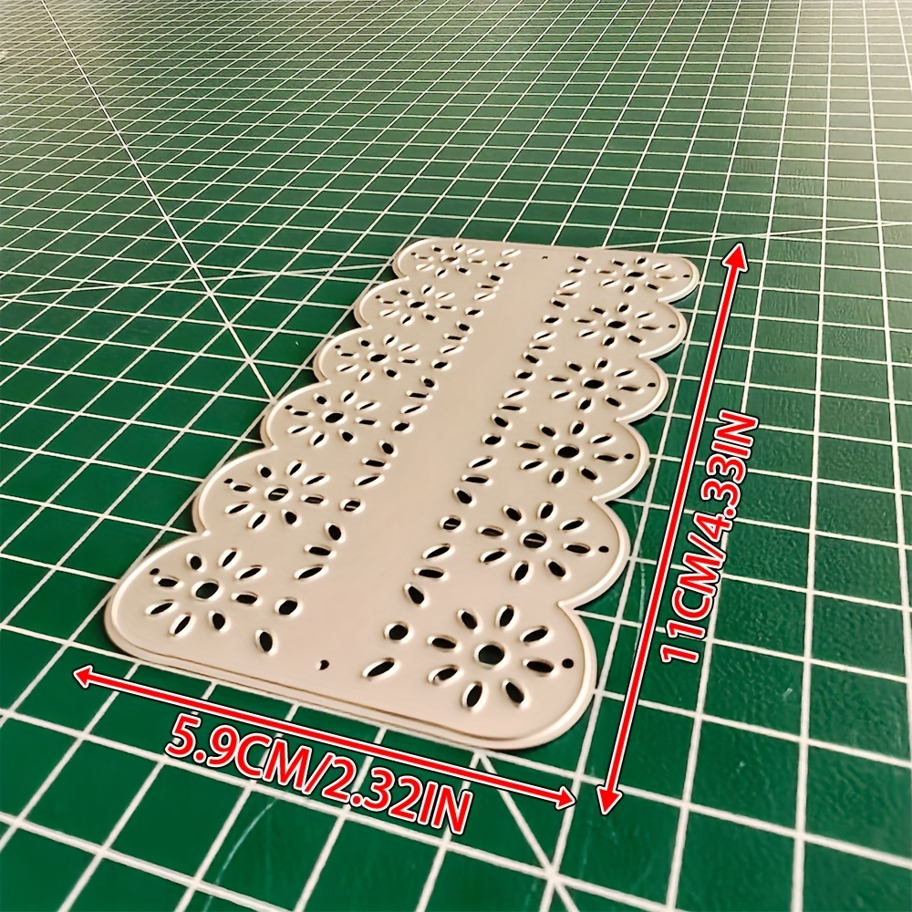 TEMU 1pc Lace Metal Cutting Die, Diy Scrapbook Decoration Embossing Die Cut, Greeting Card Making Template, Suitable For Album Card Making, Handmade