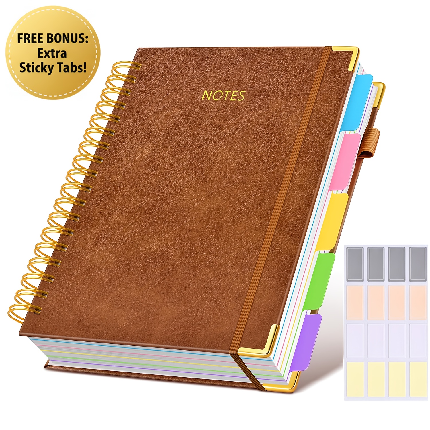 Notebook stacked with pages