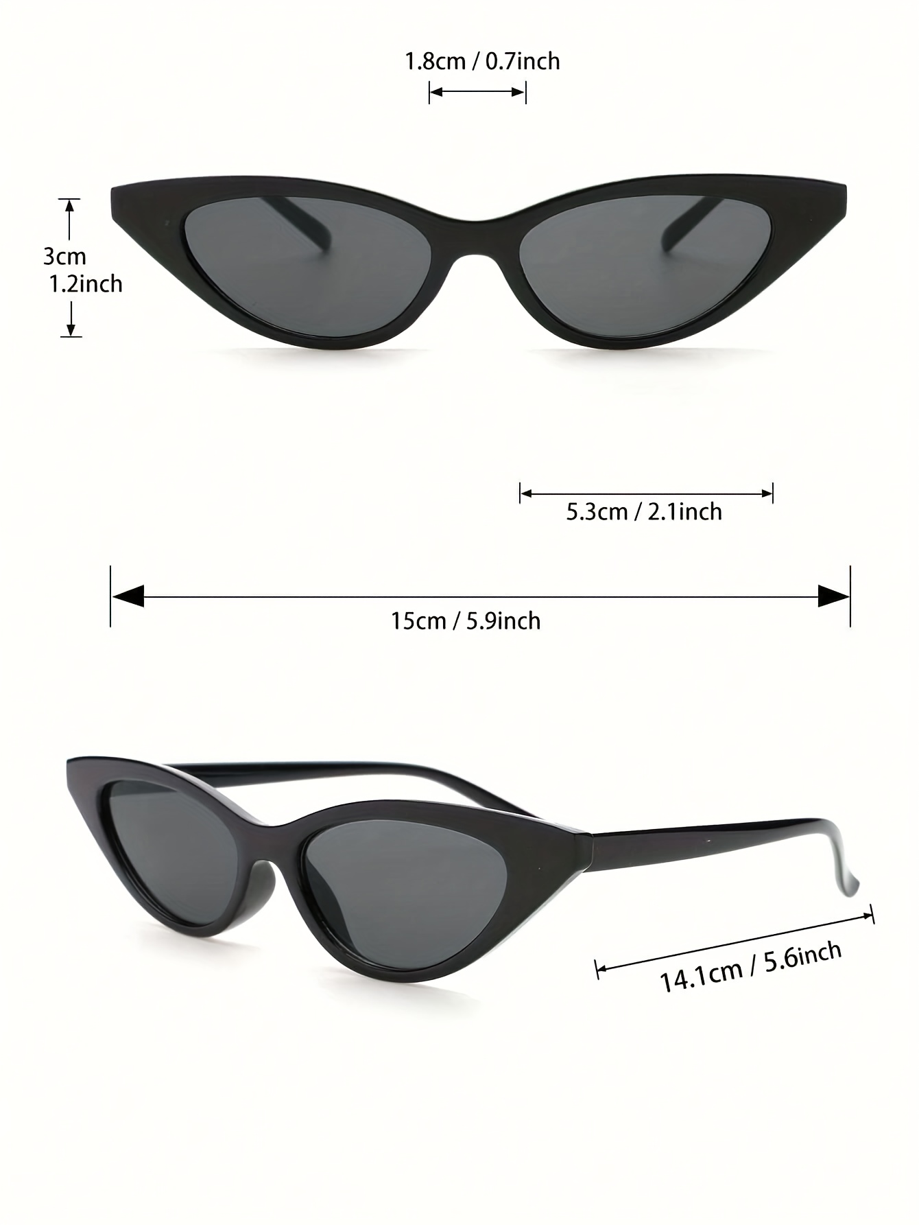 3 pcs geometric black frame glasses for women   lens for hiking travel and daily use details 5