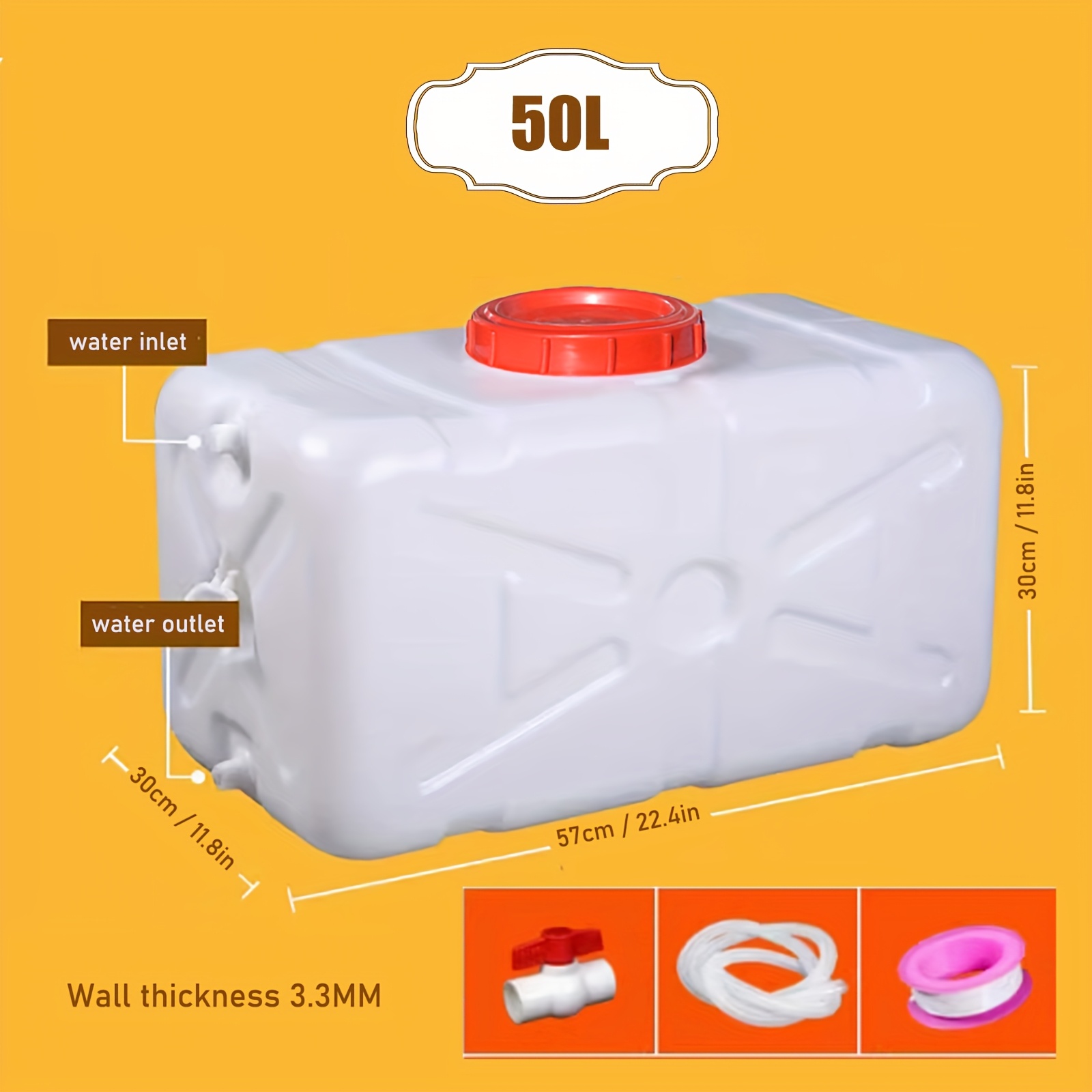 Portable Plastic Water Tanks With A Wall Thickness Of 3.3mm For Easy And Convenient Water Storage, Suitable For Outdoor Living, Farms, Rvs, And Camping
