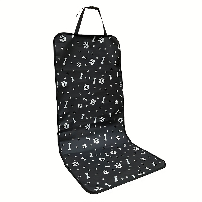Image of 1pc Polyester Anti-scratch Anti-slip Pattern Pet Dog Car Seat Cover Protector Foldable Heavy-duty Pet Dog Car Cover