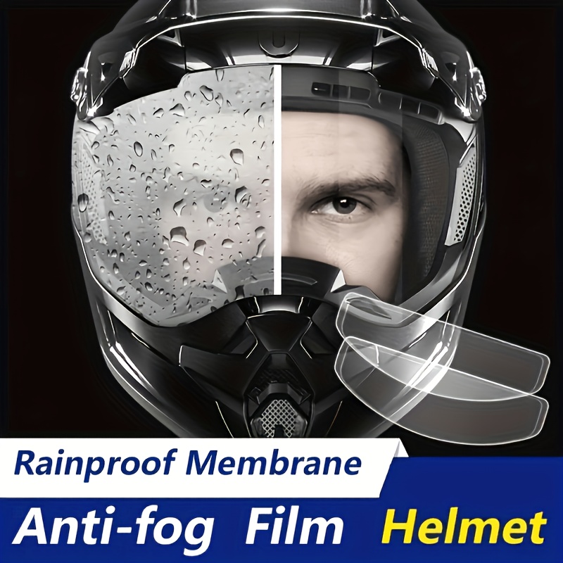 

2 Motorcycle Helmet And Rain Film - Pet Coating, , Suitable For All Bicycle Helmets,