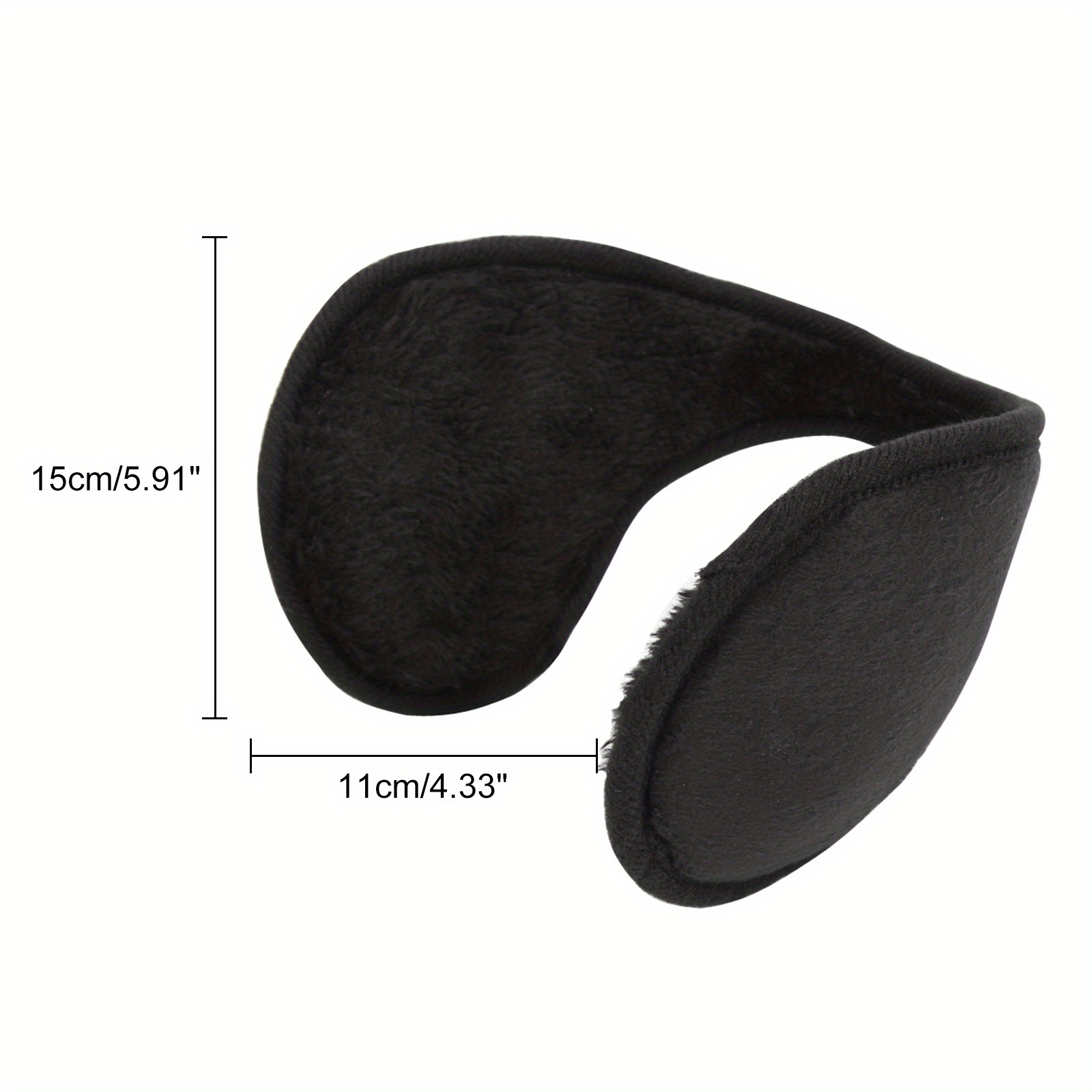 TEMU Men's Winter Ear Muffs With Plush Lining - Soft Warm Head & Ear Protection, Adjustable Bohemian Style Headgear For Cold Weather, Windproof &
