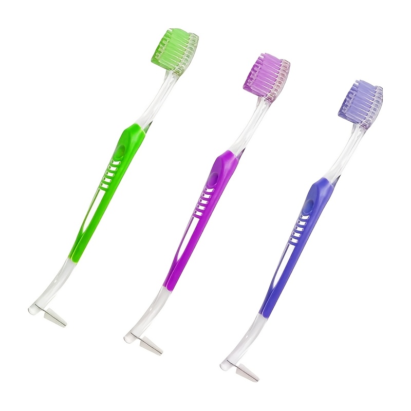 5pcs Dual-Head Toothbrushes with Interdental Cleaning Brushes