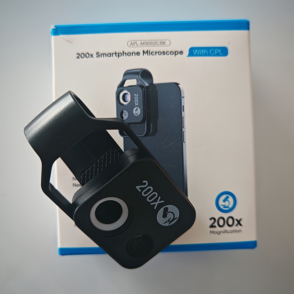 TEMU Microscopio USB portátil APEXEL para smartphone, multifunción 200X compatible con iPhone y otros teléfonos (/filtro CPL/no necesita