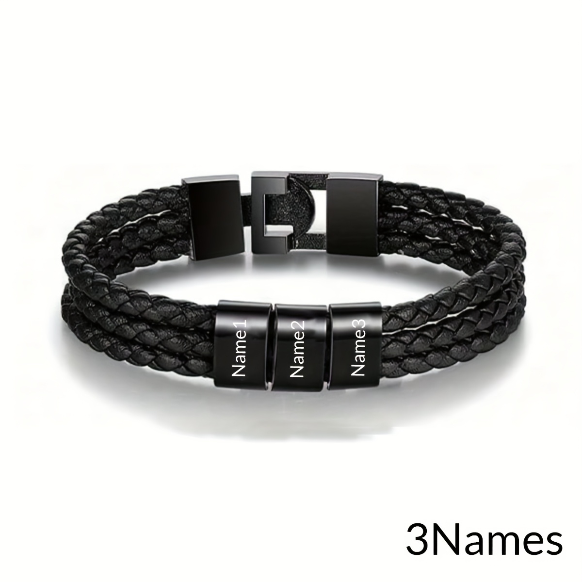 E-shop Personalisierte Webarmbänder - 1-7 Namen, personalisiertes Armband, personalisierte Paararmbänder, personalisierbare Herrenarmbänder,