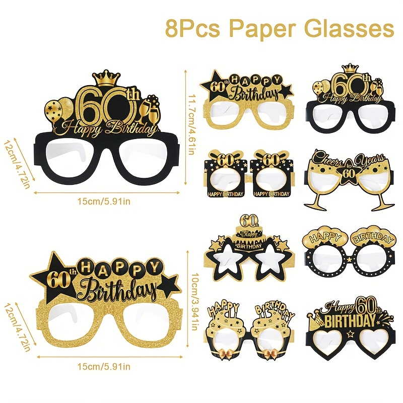 8pcs 60th birthday party glasses happy 60th Temu Sweden