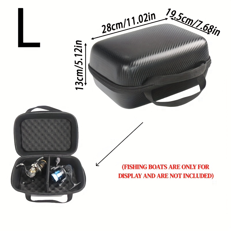 E-shop JSFUN S/M/L Hardshell Angelboot Aufbewahrungstasche Verdickte Stoßfeste Aufbewahrungstasche Angelgeräte Tasche mit Gurt Trennschicht