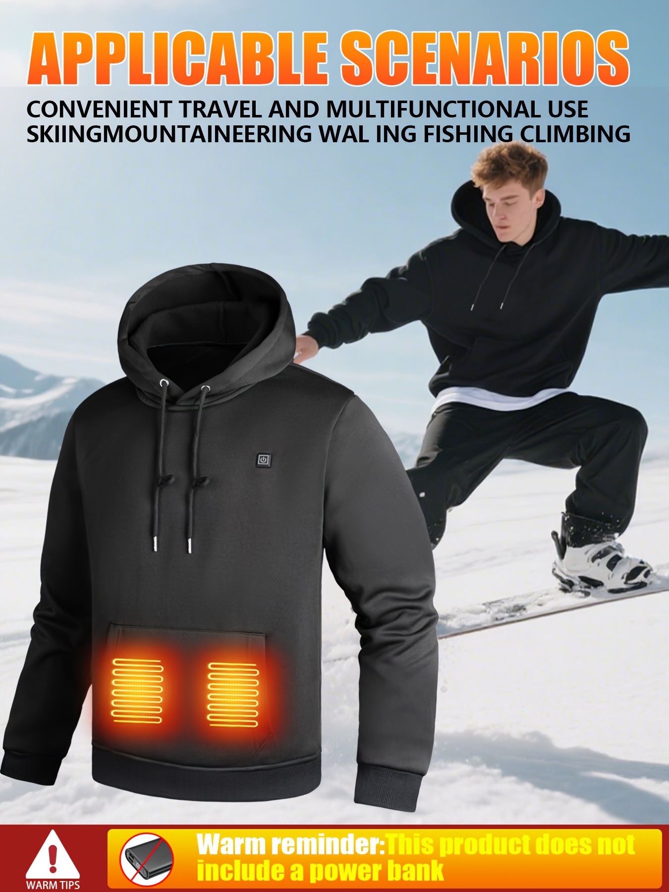 Men'S 5-Zone Heated Hooded Sweatshirt & Suit, Heated Coat, Heated Hoodie, Heated Vest Men, Mens Hoodies, Winter Coats For Men, Winter Gear, Heated Clothes, Heated Sweatshirt, Heating Coat, Winter Camping, Heating Vest, Heated Suit, Heating Clothes