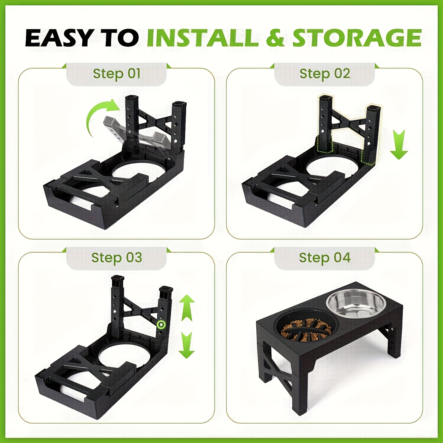pet lifting bowl adjustable elevated cat bowl upright anti vomiting dog bowl dual feeding water bowl ergonomically adjustable height feeding rack   essential comfortable feeding solution Product details 12