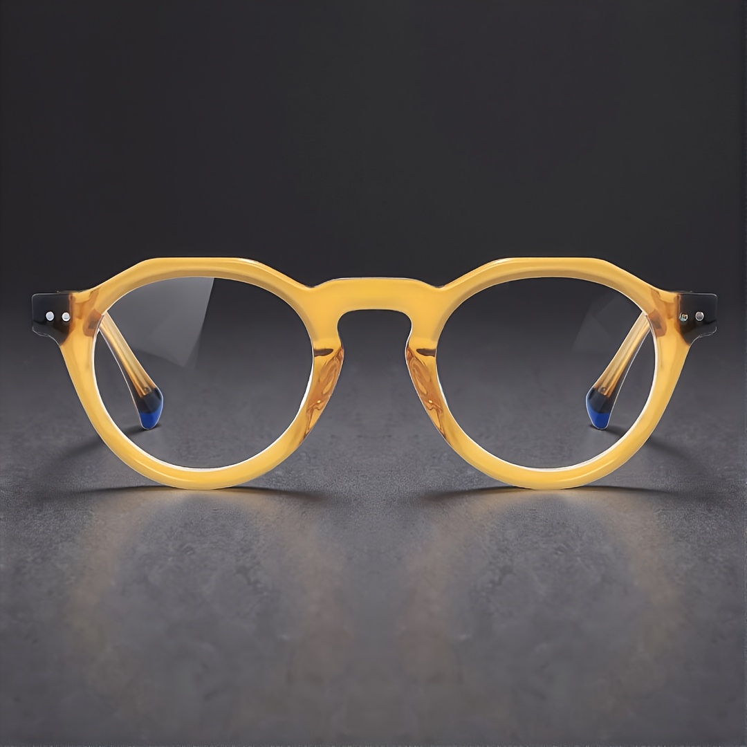 tortoiseshell geometric glasses black white - Temu display picture 1