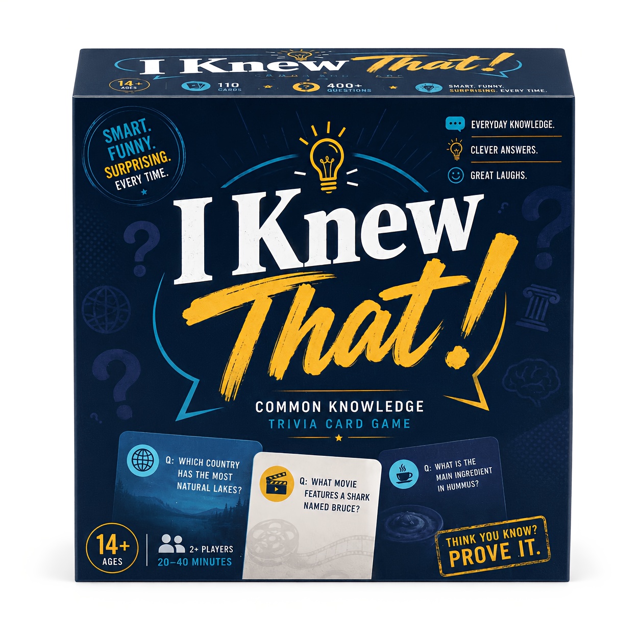 Common Knowledge Trivia Card Game for Family Fun
