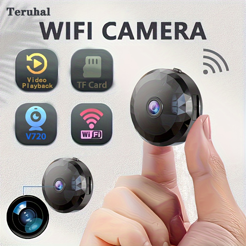 1pc wireless wifi camera home security surveillance cam car tiny nanny cam portable cameras dog pet camera for indoor outdoor use sd card not included details 1