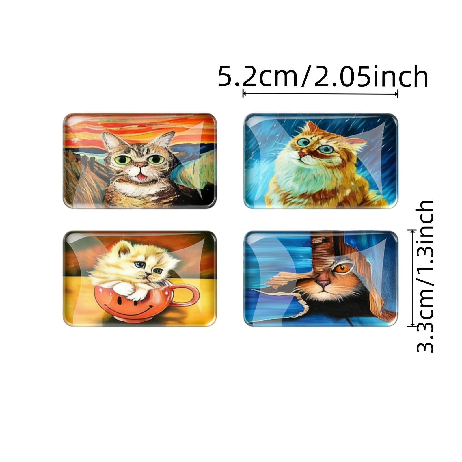 TEMU 4 pezzi Magneti da frigorifero personalizzati in - Decorazioni magnetiche personalizzate con testo/foto, riutilizzabili per frigoriferi e