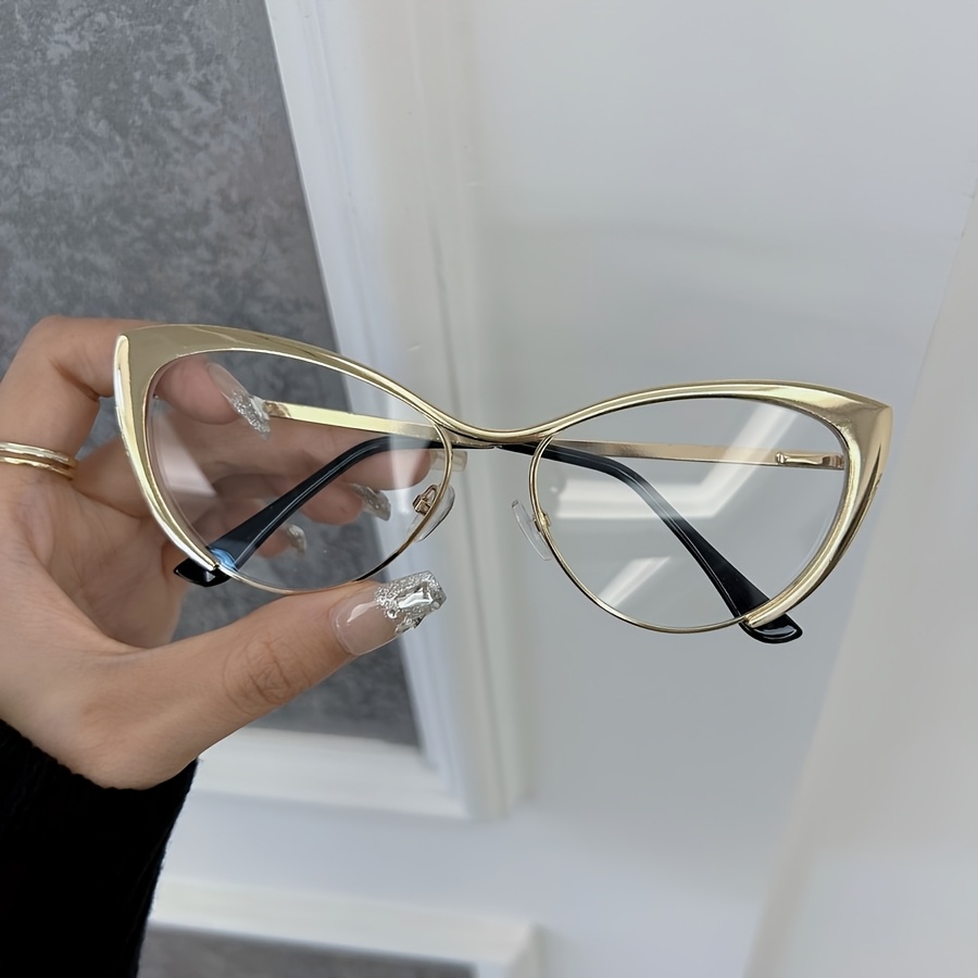 1pc Classic Clear Glasses Compatible For - Retro Cat-eye Oval Full-rim Frame With Transparent, Plain Optics (no Needed) - Casual Attire, Parties, - Simple Elegant Style
