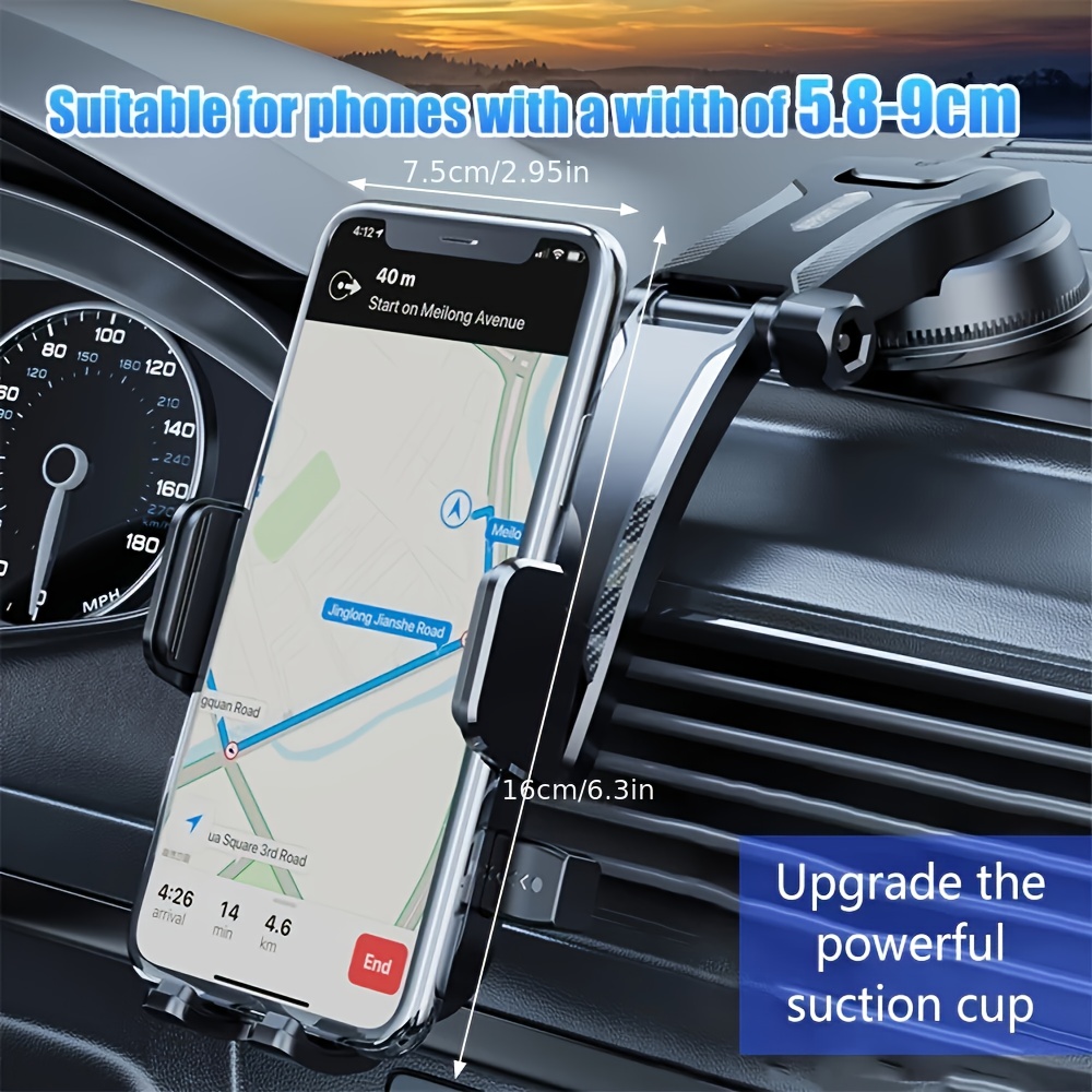 

Phone Holder For Car Dashboard, Adjustable In Vertical And Horizontal Directions High Stability Strong Includes Adhesive Pads Car Phone Holder Mount Compatible With All Phones