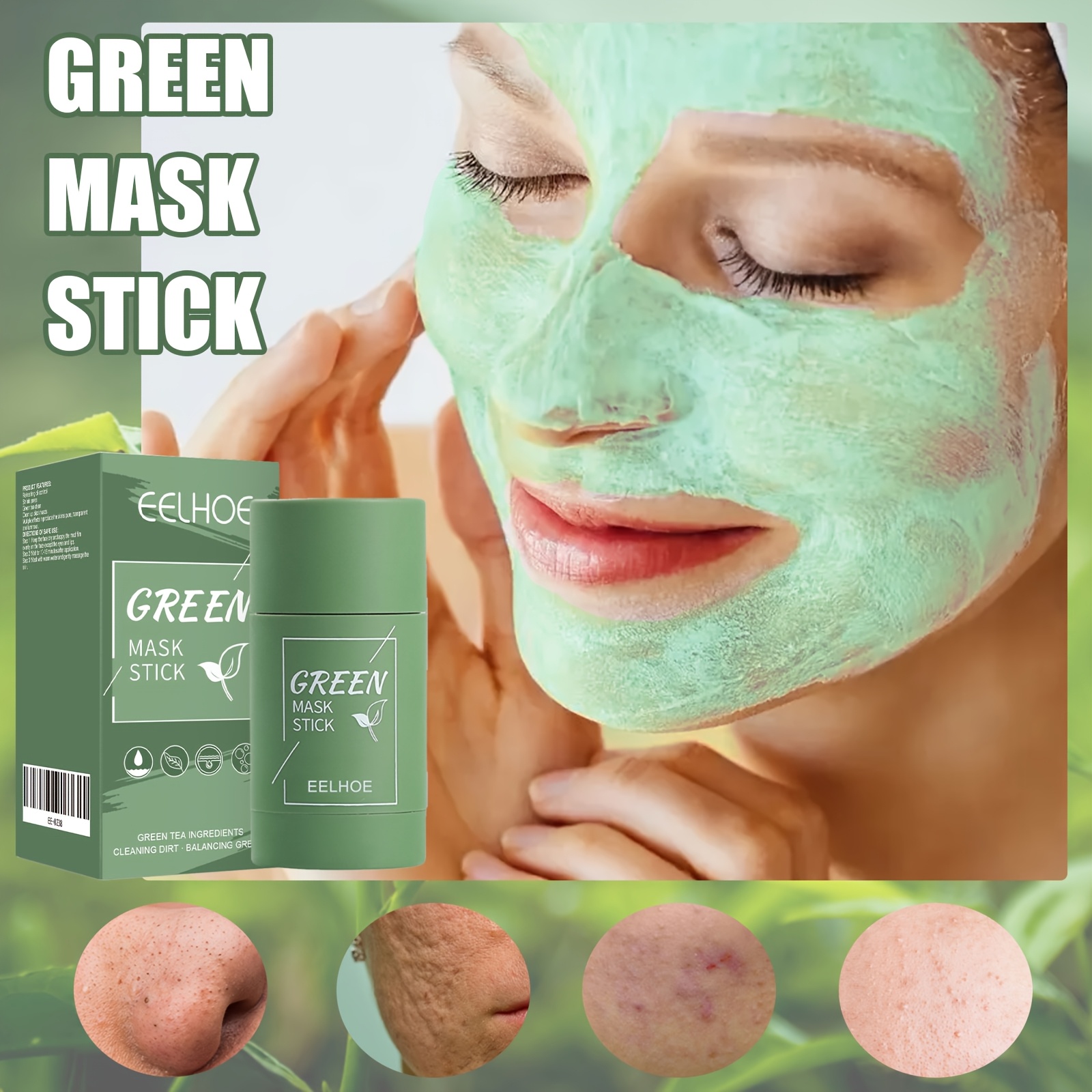 green tea mask stick sold on Temu United States