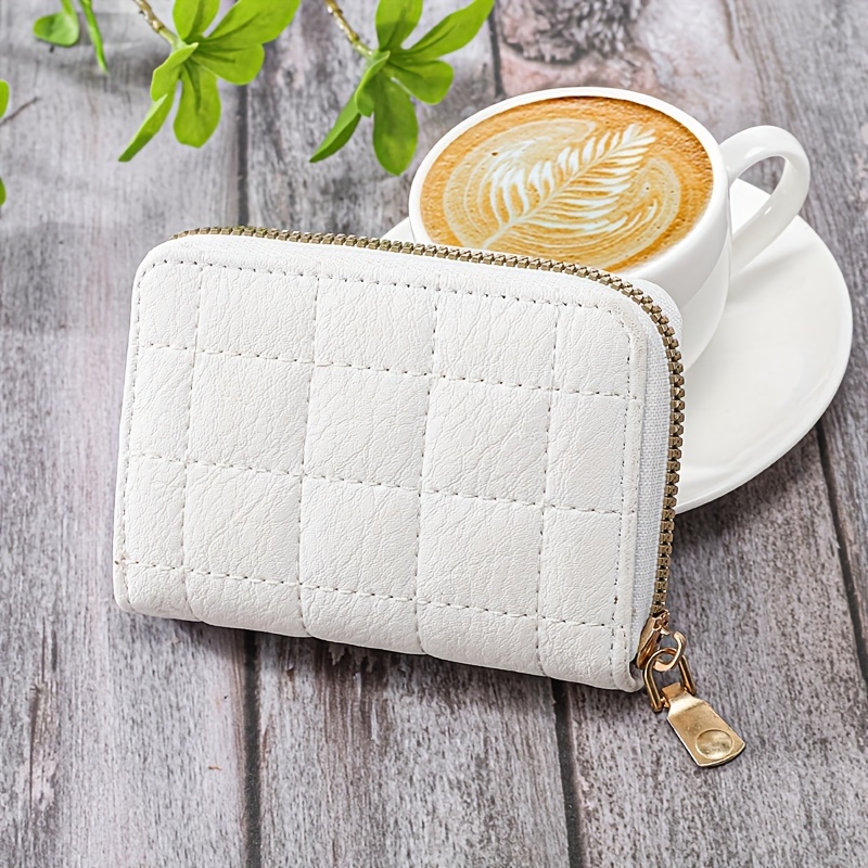 Short Card Holder Small Wallet Women's Zip Large Capacity Coin Purse Card Case License Storage Thin Card Bag