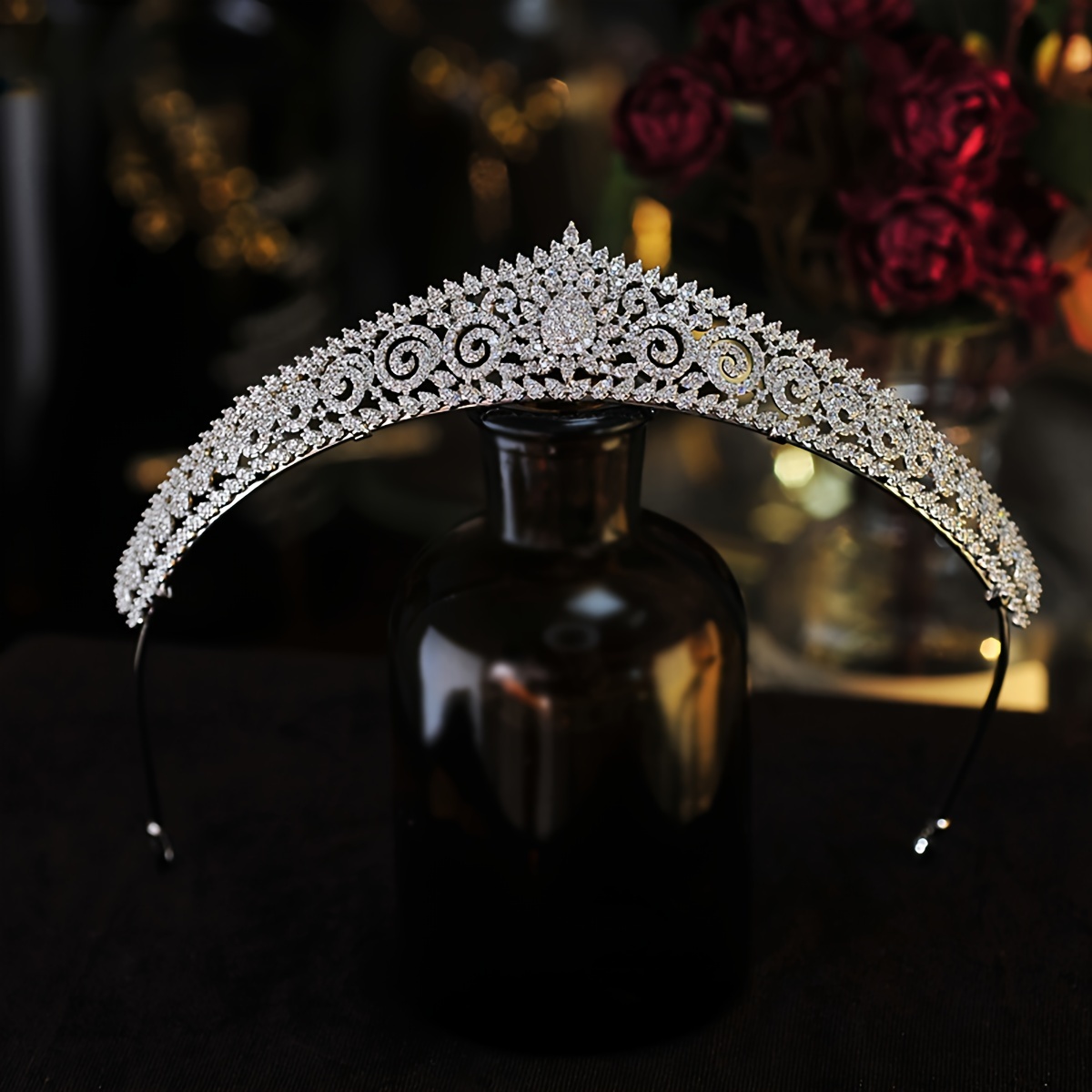 

1pc Vintage Wedding Tiaras And Crowns For Women Pageant Quinceanera Headpieces Party Hair Jewelry