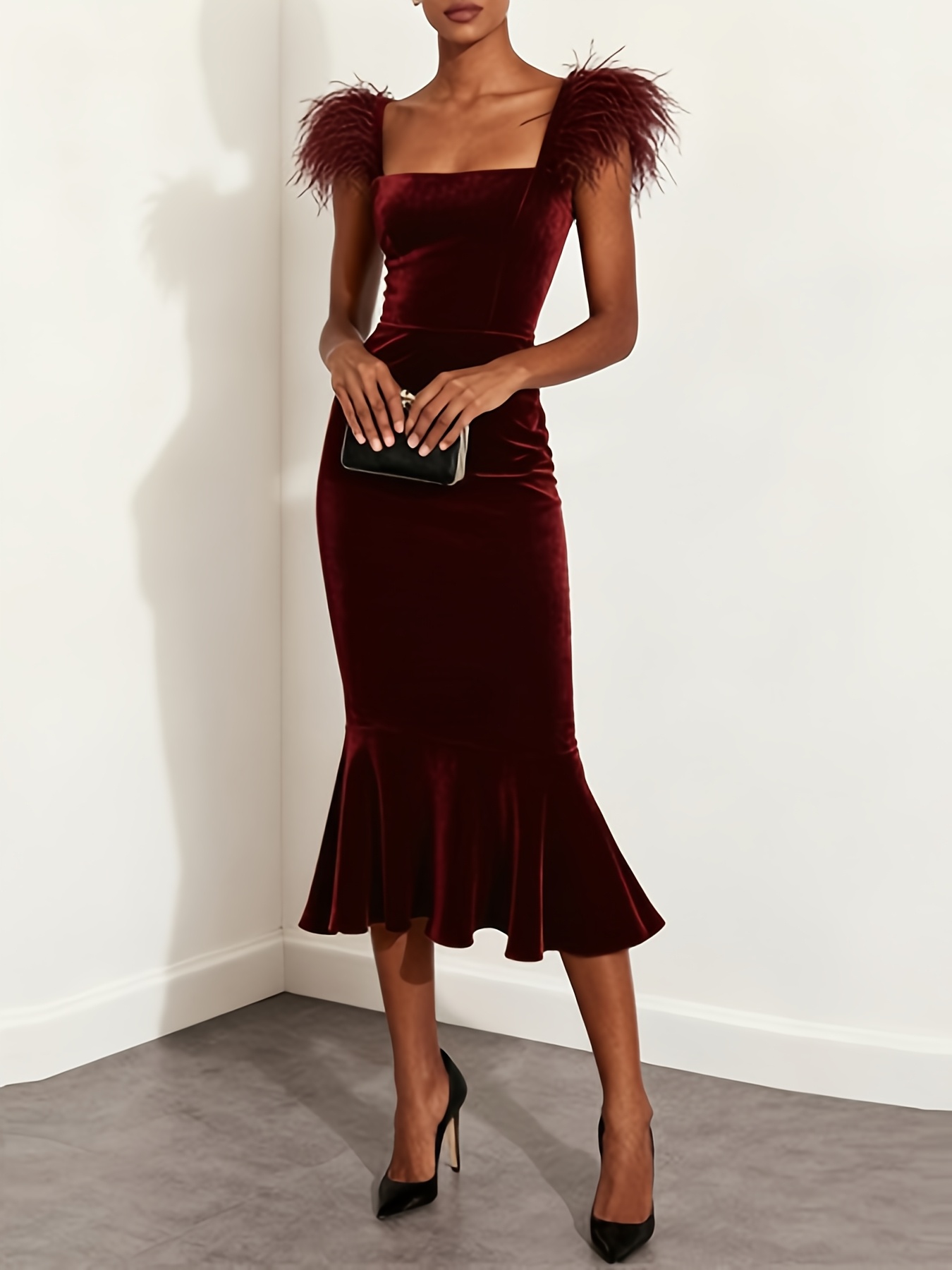 strapless open back dress Rent NOOKIE Vera Velvet Gown (Red) main image 1