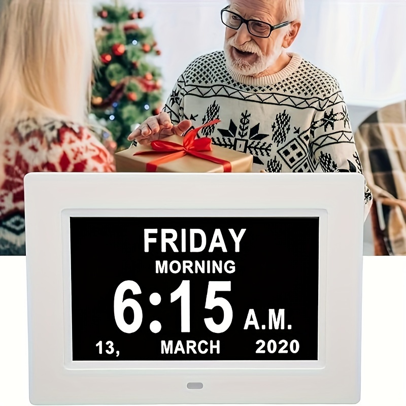 large digital led calendar clock with day date