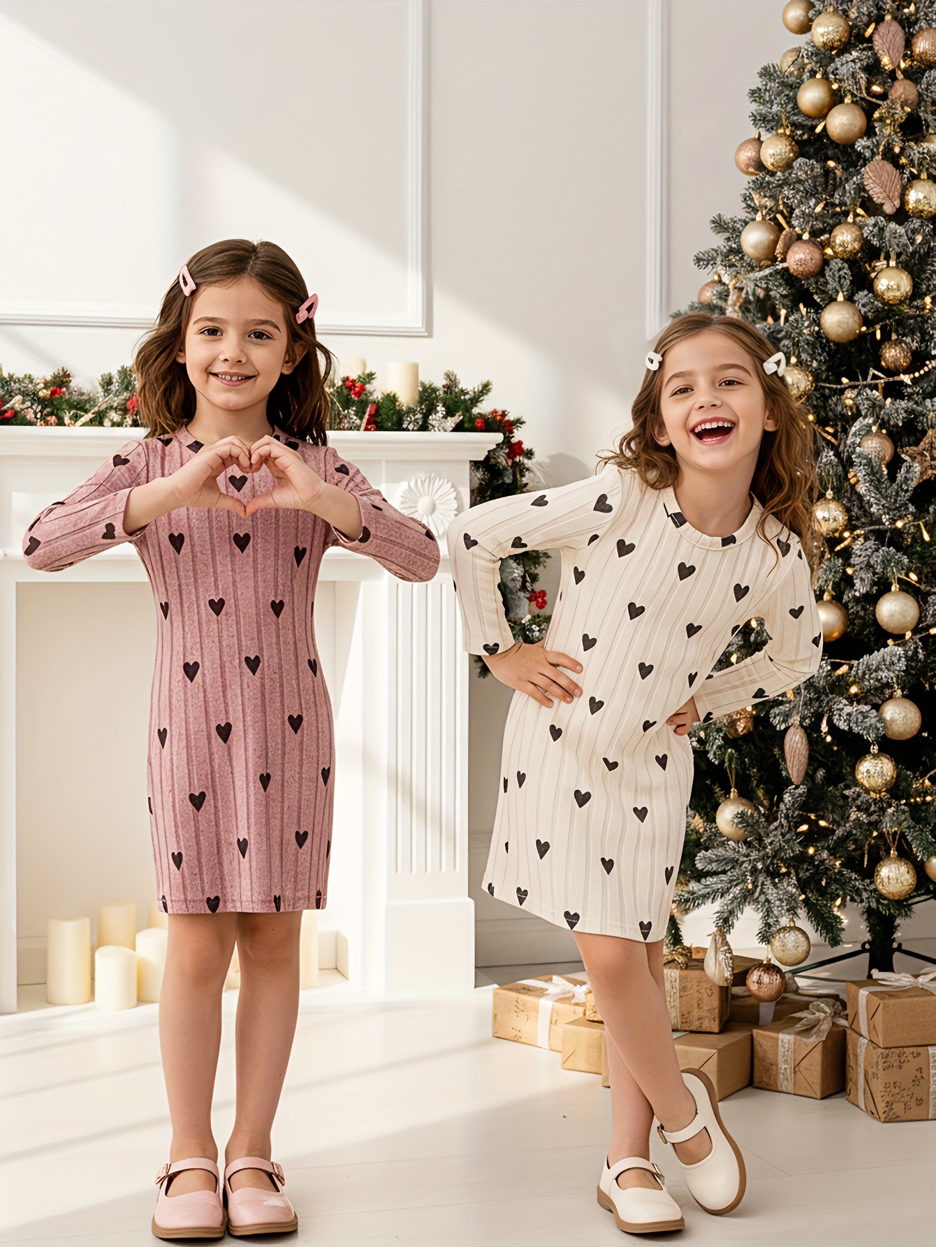 open lace back dress Baby Girl Party Wear Floral Dress with Ribbed Overcoat 2pcs Set 22109101 / 6-9M
