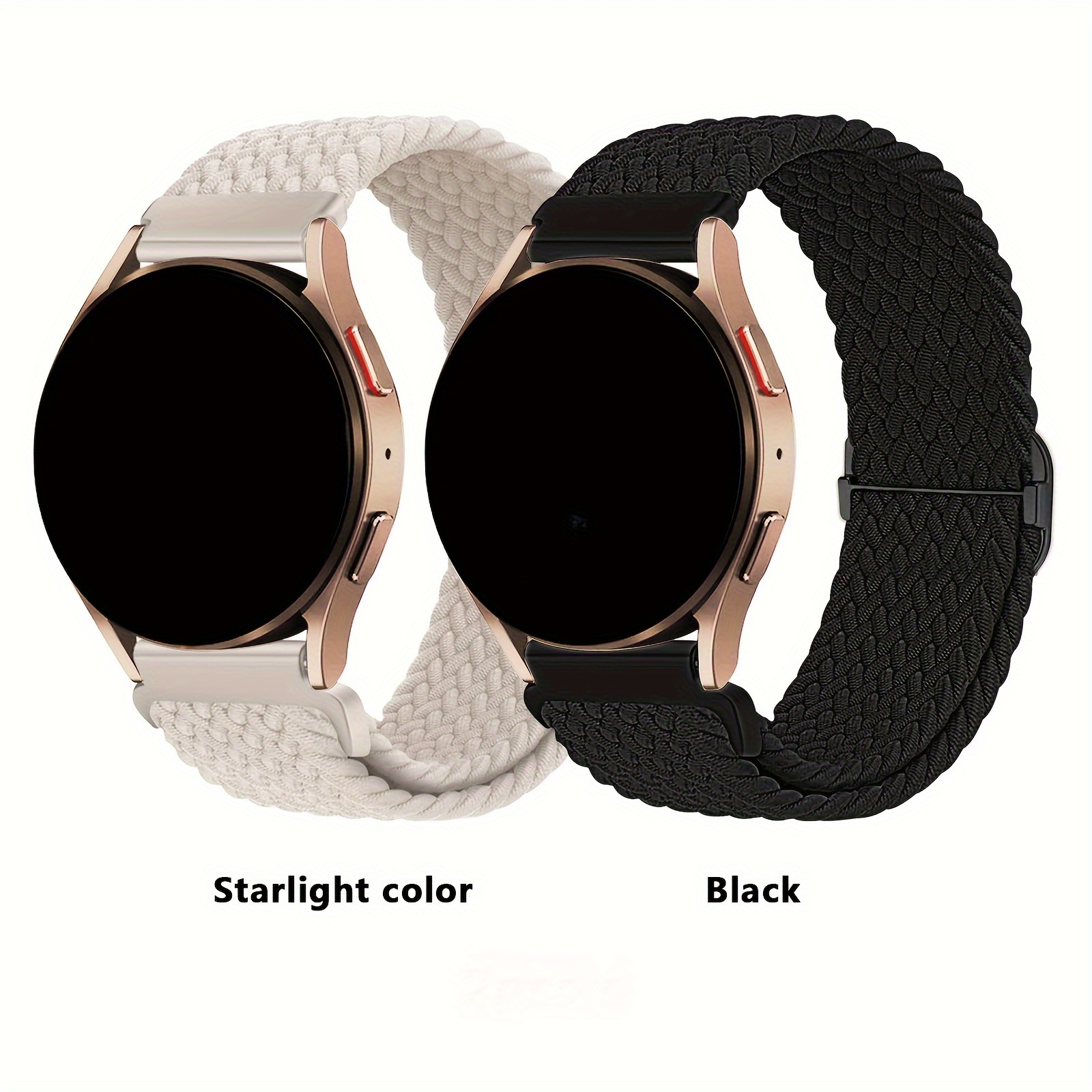 TEMU 2pcs Premium Nylon Woven Watch Bands For 7/6/5/4, 6 Classic, & Active 2 - Comfortable, Breathable Sport Straps, Watch Strap