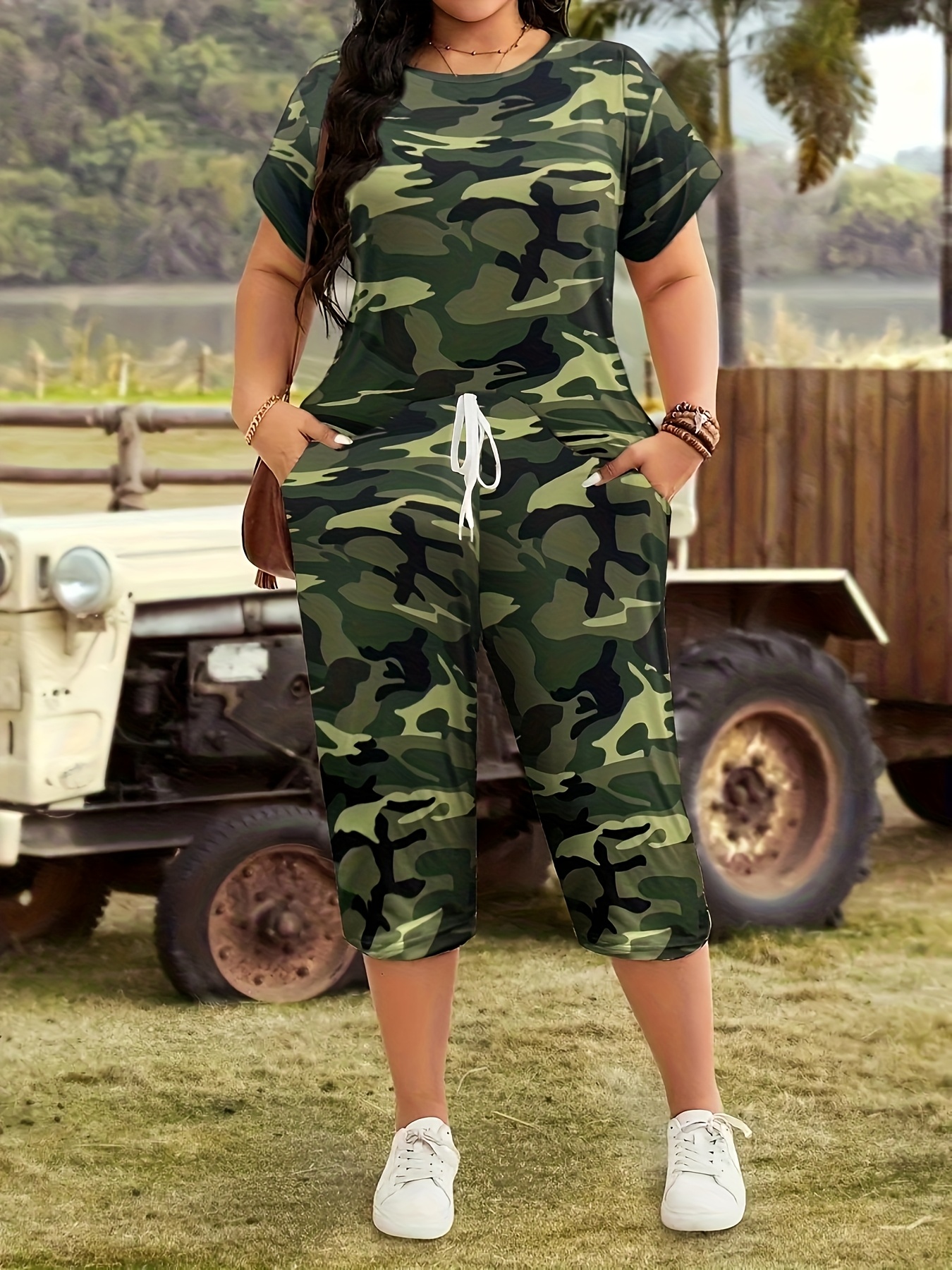 Pantalones Camuflados Pantalon En Dril Para Mujer Camisa Outfit