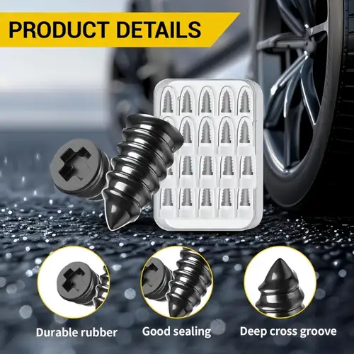 Tire Repair Rubber Nail Kit with 2 Sizes, 2026 Vacuum Tire Mending Nail Screw in Tire Repair Rubber Nail Kit with 2 Sizes, 2026 Vacuum Tire Mending Nail Screw in